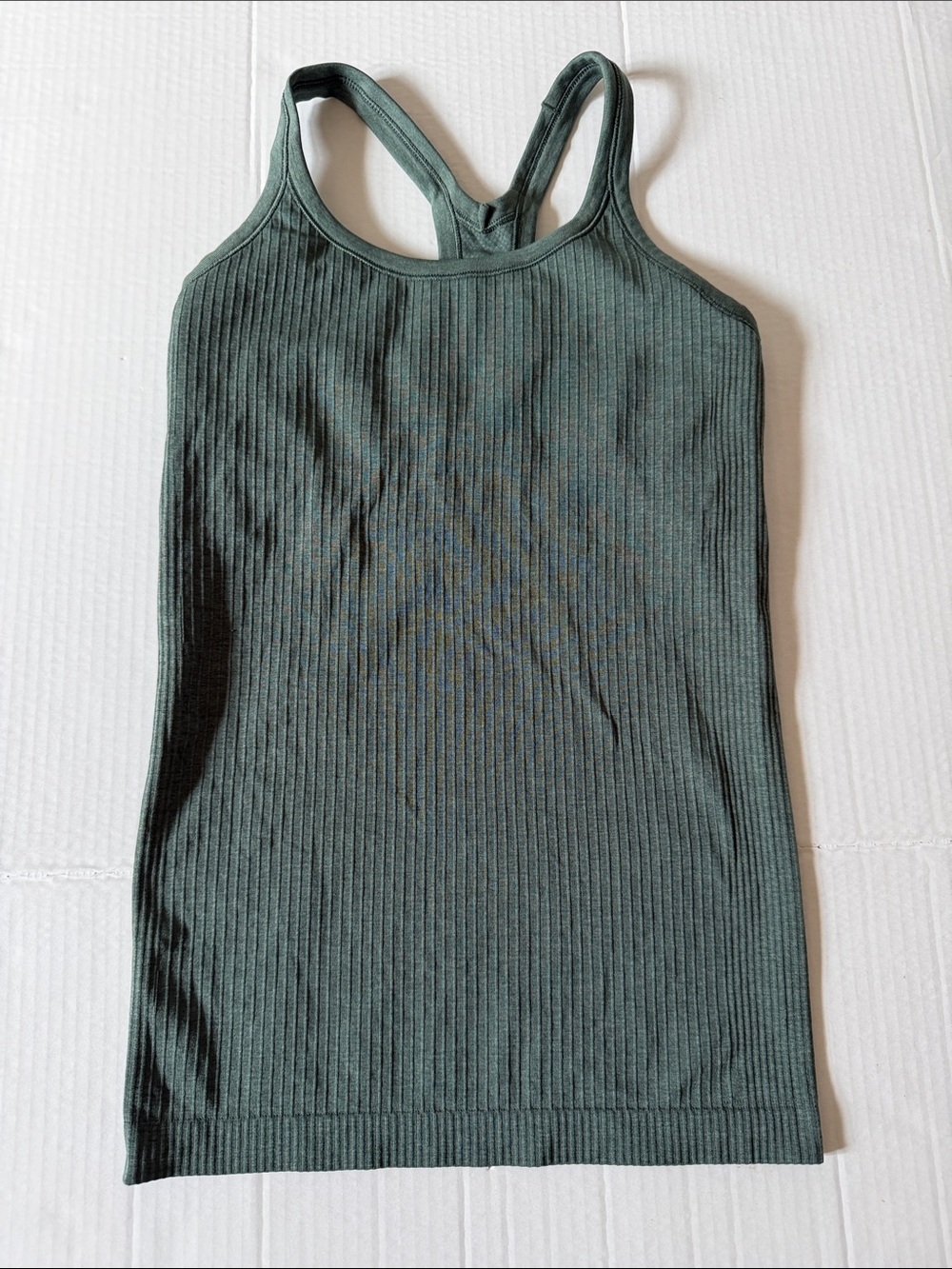 lululemon athletica Ribbed Racerback Tank - Dark Green Size 4